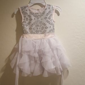 Jona Michelle toddler girls white sequence dress
